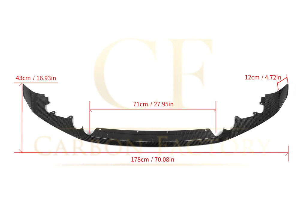 CF Style Pre-Preg Carbon Fibre Front Splitter for BMW F87 M2C 19-22