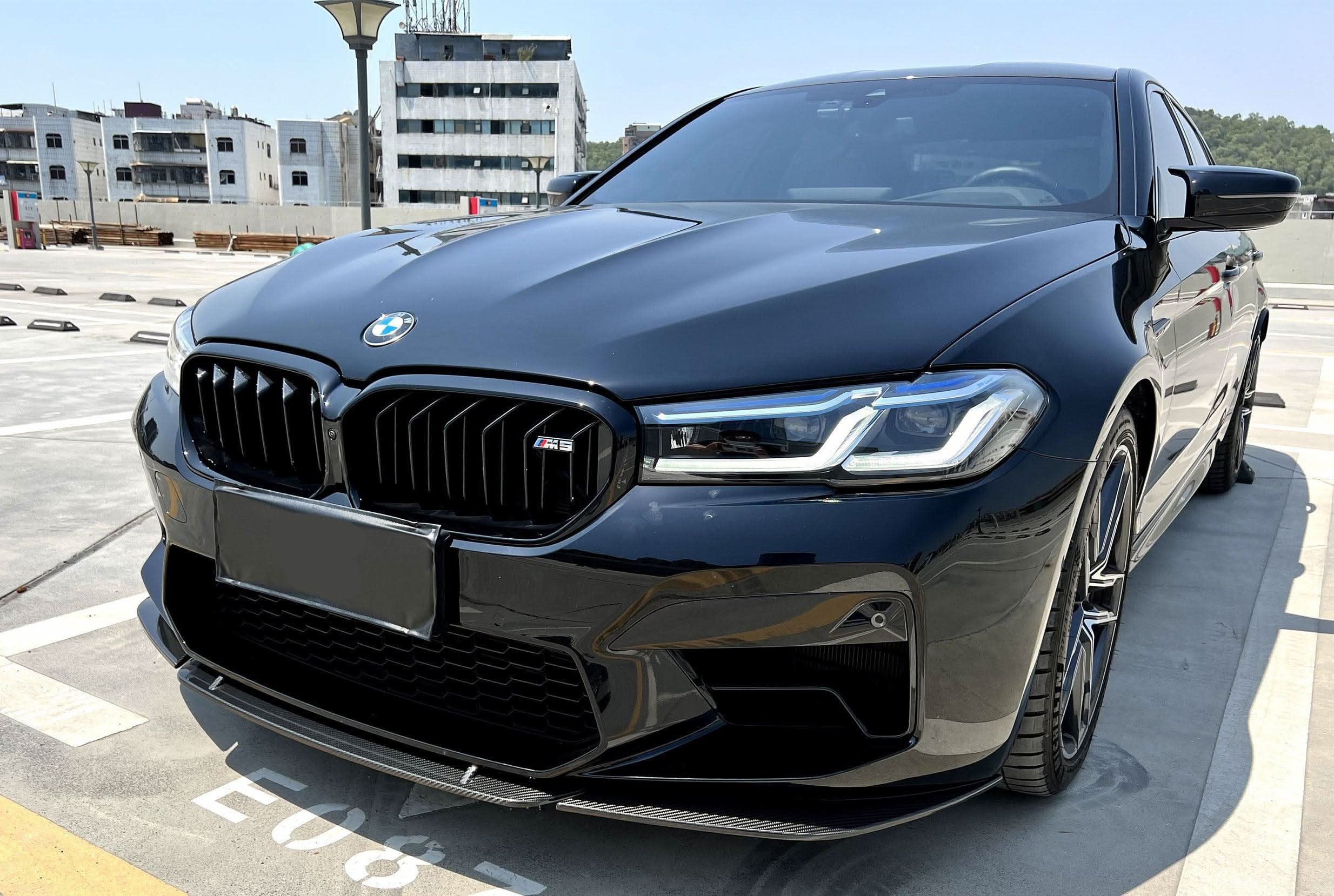 CF Style Pre-Preg Carbon Fibre Front Splitter for BMW F90 M5 LCI 21-24