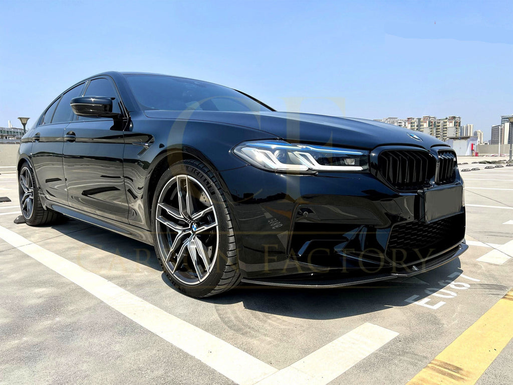 CF Style Pre-Preg Carbon Fibre Front Splitter for BMW F90 M5 LCI 21-24