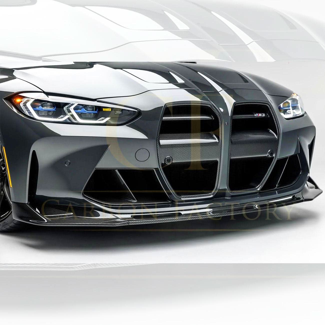 CF Style Pre-Preg Carbon Fibre Front Splitter for BMW G80 M3 G82 G83 M4 21-Present