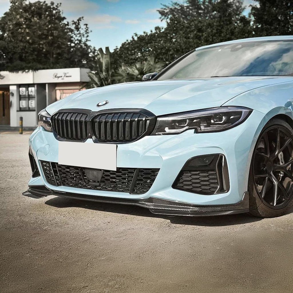 DS Style Pre-Preg Carbon Fibre Front Splitter for BMW G20 G21 G28 3 Series Pre-LCI M Sport 19-22