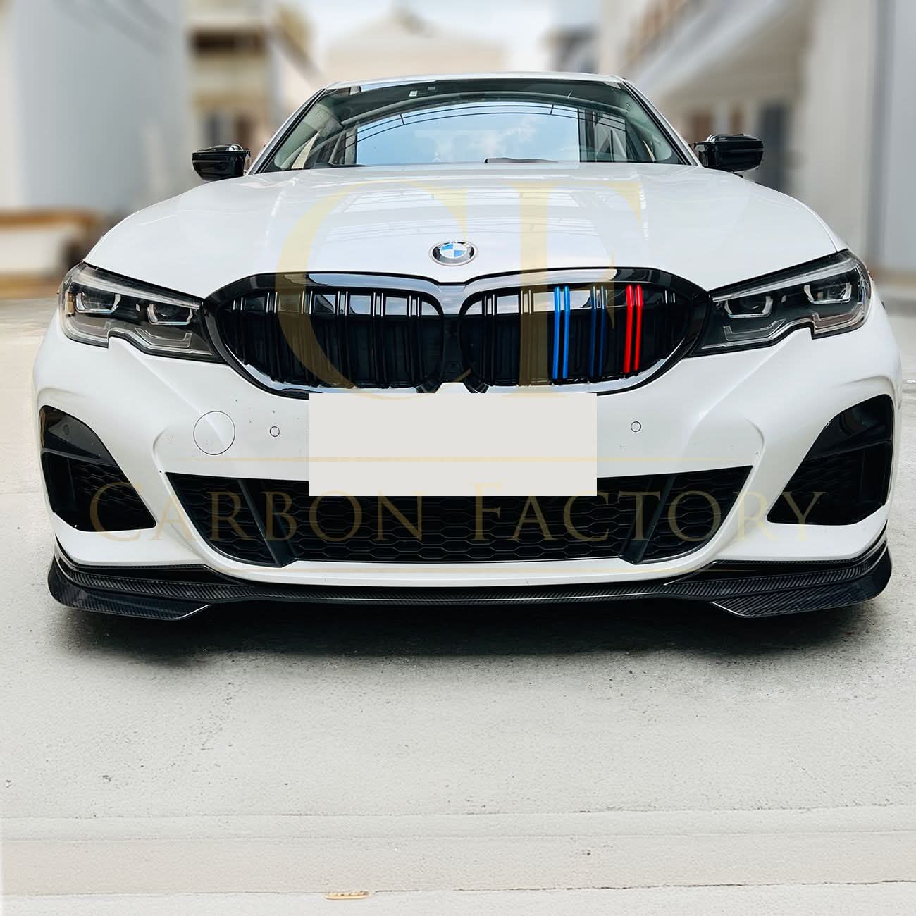 DS Style Pre-Preg Carbon Fibre Front Splitter for BMW G20 G21 G28 3 Series Pre-LCI M Sport 19-22