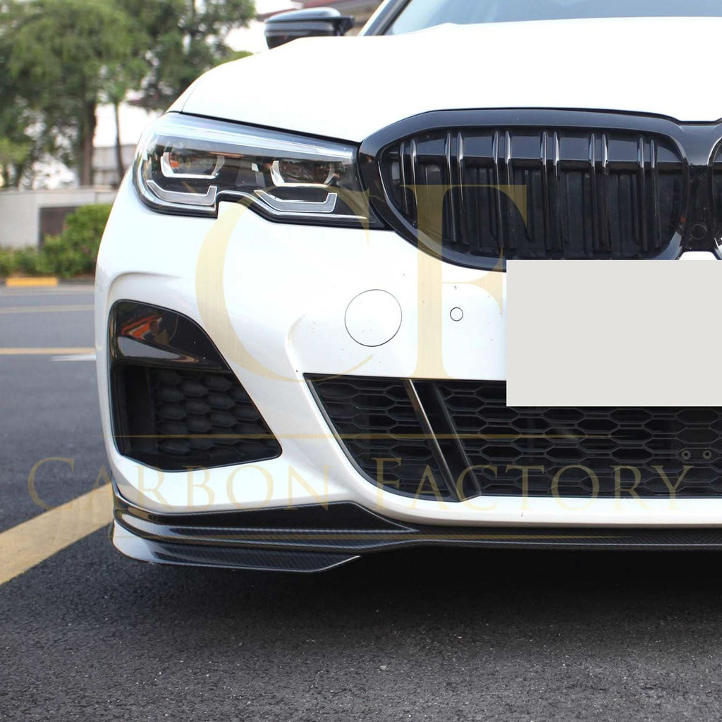DS Style Pre-Preg Carbon Fibre Front Splitter for BMW G20 G21 G28 3 Series Pre-LCI M Sport 19-22