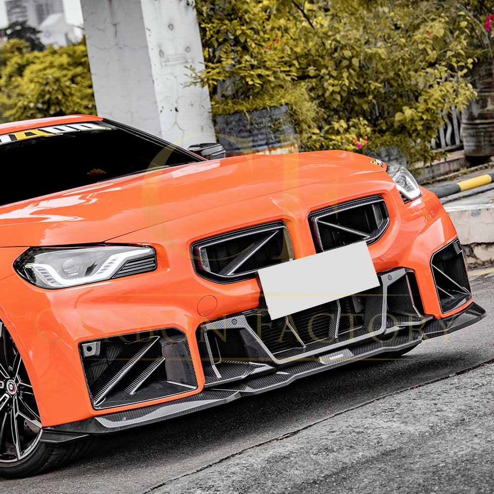 SQ Style Pre-Preg Carbon Fibre Front Splitter for BMW G87 M2 23-Present