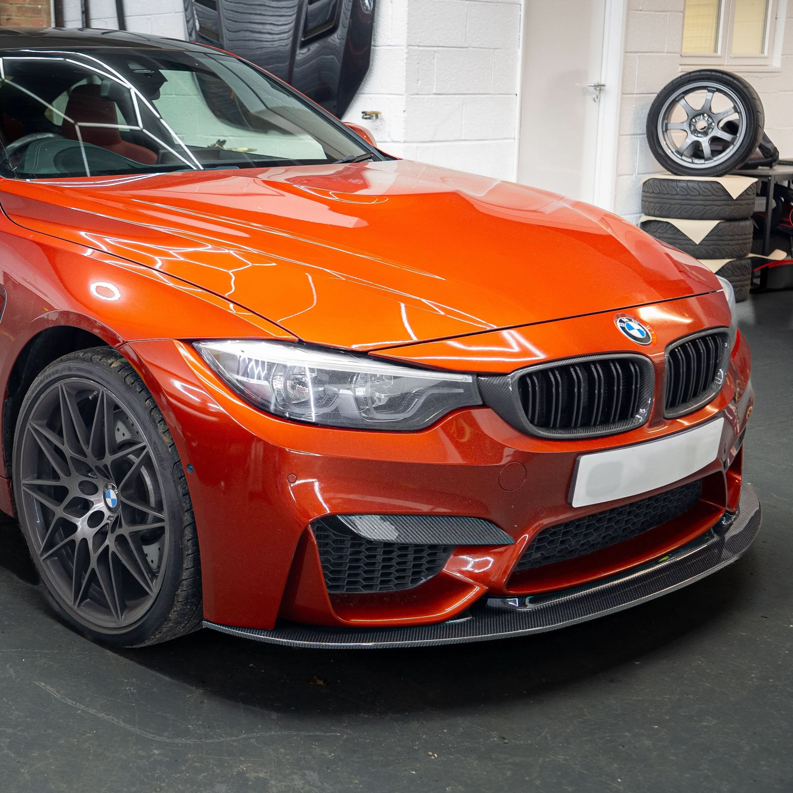 GT4 Style Pre-Preg Carbon Fibre Front Splitter for BMW F80 M3 F82 F83 M4 14-20