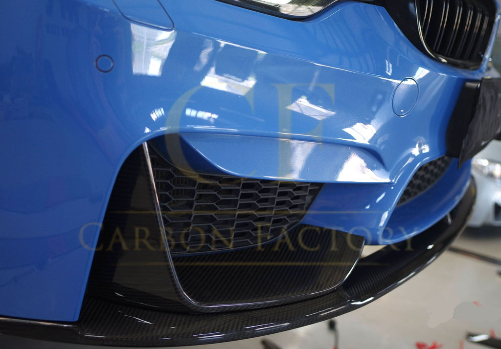 MP Style Pre-Preg Carbon Fibre Front Splitter 3 Pieces Design for BMW F80 M3 F82 F83 M4 14-20