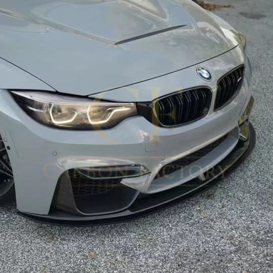 MP Style Pre-Preg Carbon Fibre Front Splitter 3 Pieces Design for BMW F80 M3 F82 F83 M4 14-20