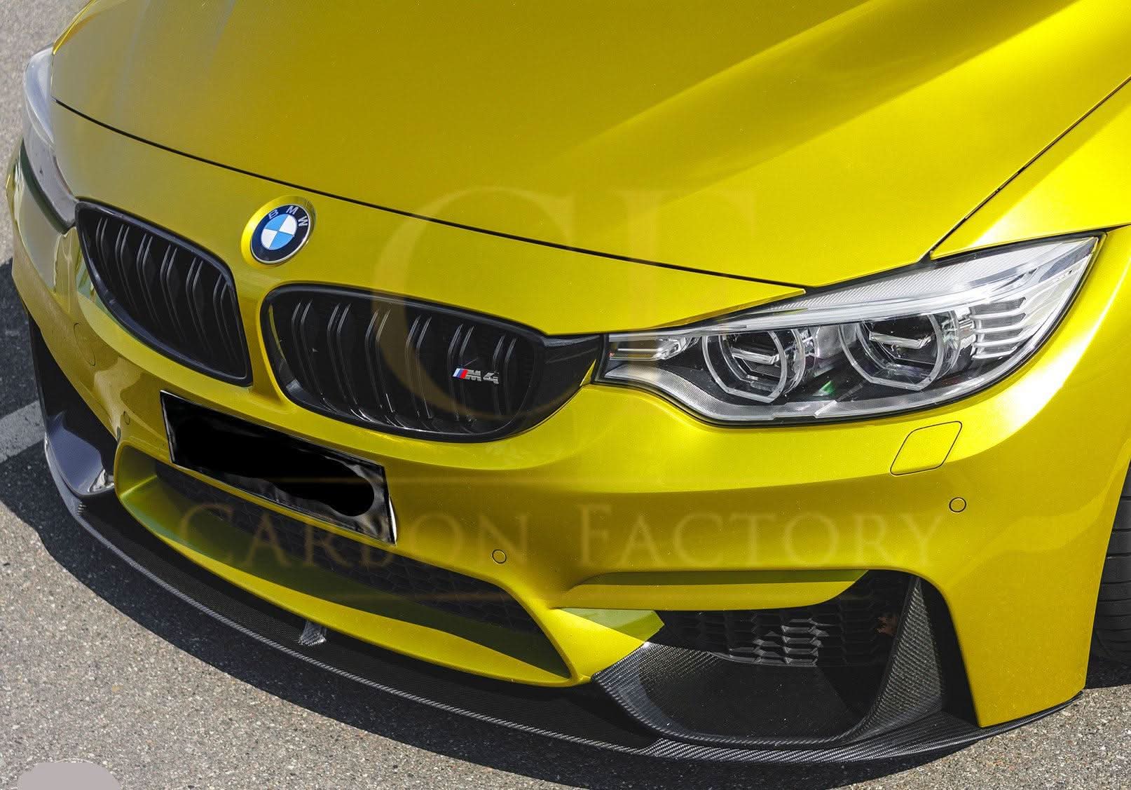MP Style Pre-Preg Carbon Fibre Front Splitter 3 Pieces Design for BMW F80 M3 F82 F83 M4 14-20