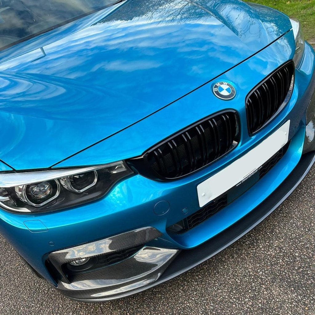MP Style Pre-Preg Carbon Fibre Front Splitter Covers for BMW F32 F33 F36 4 Series 14-20