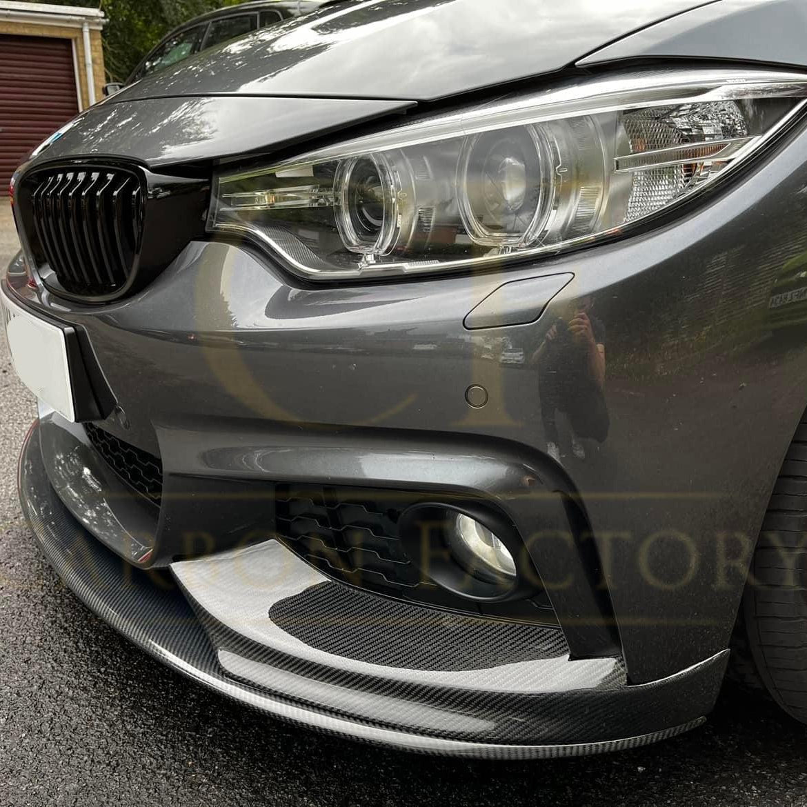 MP Style Pre-Preg Carbon Fibre Front Splitter Covers for BMW F32 F33 F36 4 Series 14-20