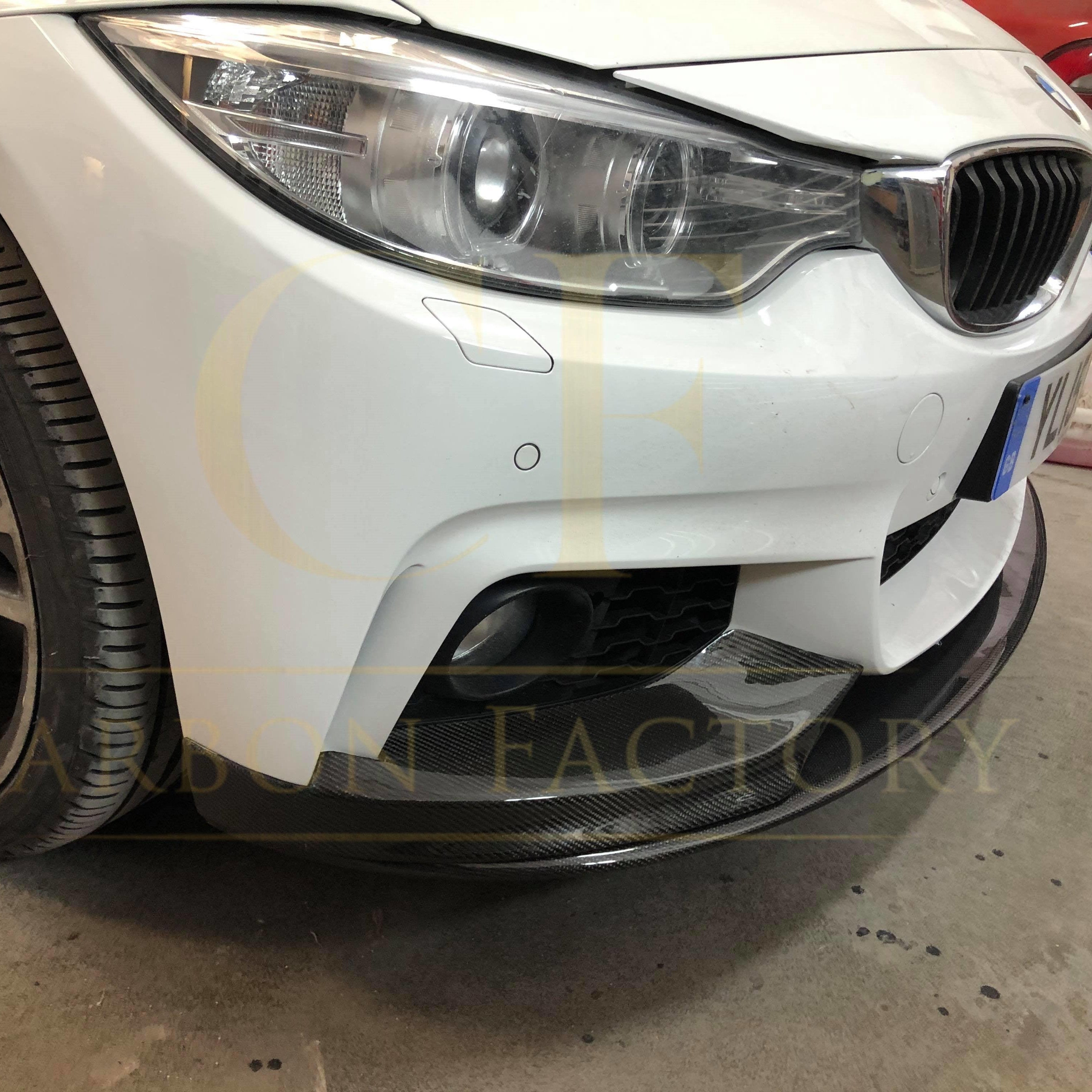 MP Style Pre-Preg Carbon Fibre Front Splitter Covers for BMW F32 F33 F36 4 Series 14-20