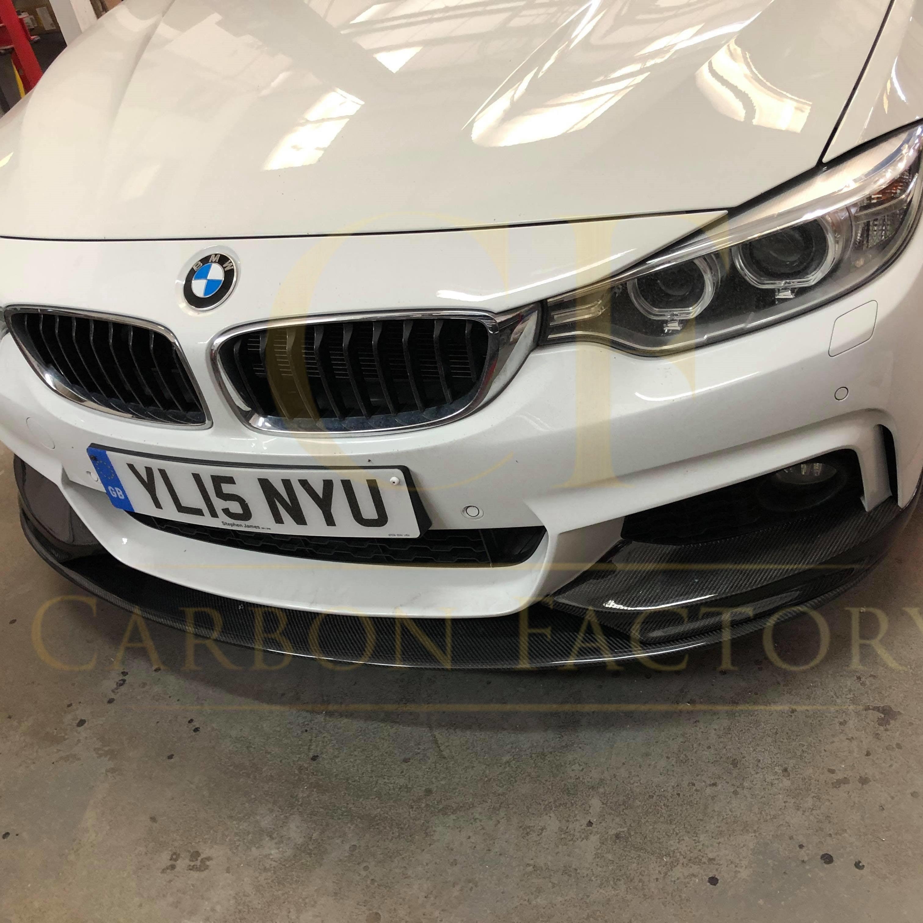 MP Style Pre-Preg Carbon Fibre Front Splitter Covers for BMW F32 F33 F36 4 Series 14-20