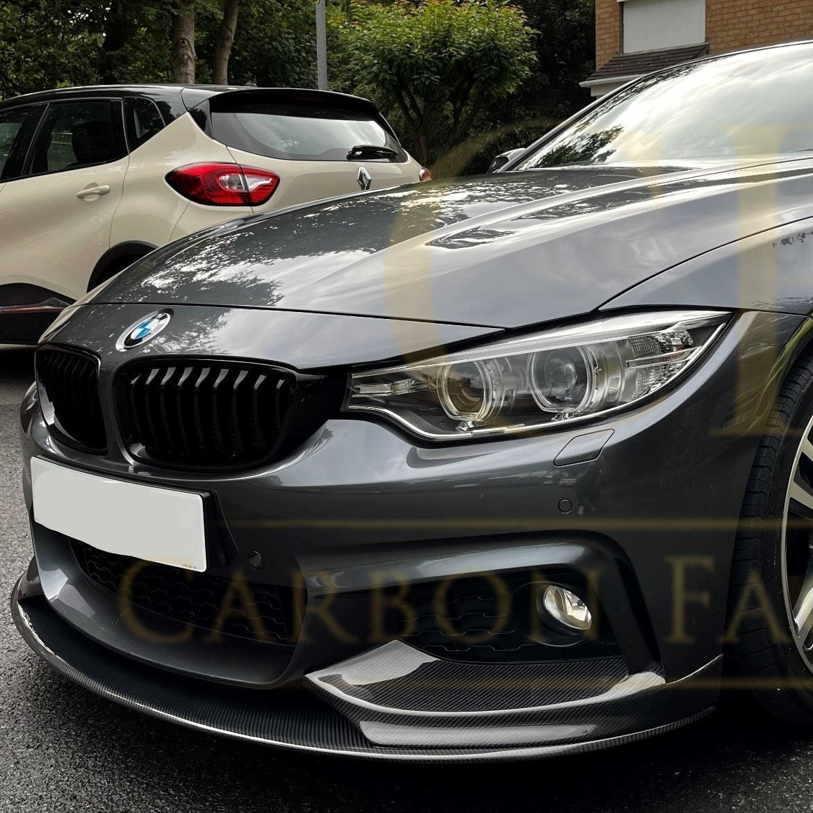 MP Style Pre-Preg Carbon Fibre Front Splitter Covers for BMW F32 F33 F36 4 Series 14-20