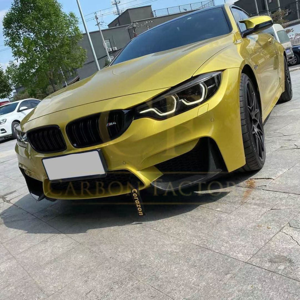 MP Style Pre-Preg Carbon Fibre Front Splitter Covers for BMW F80 M3 F82 F83 M4 14-20