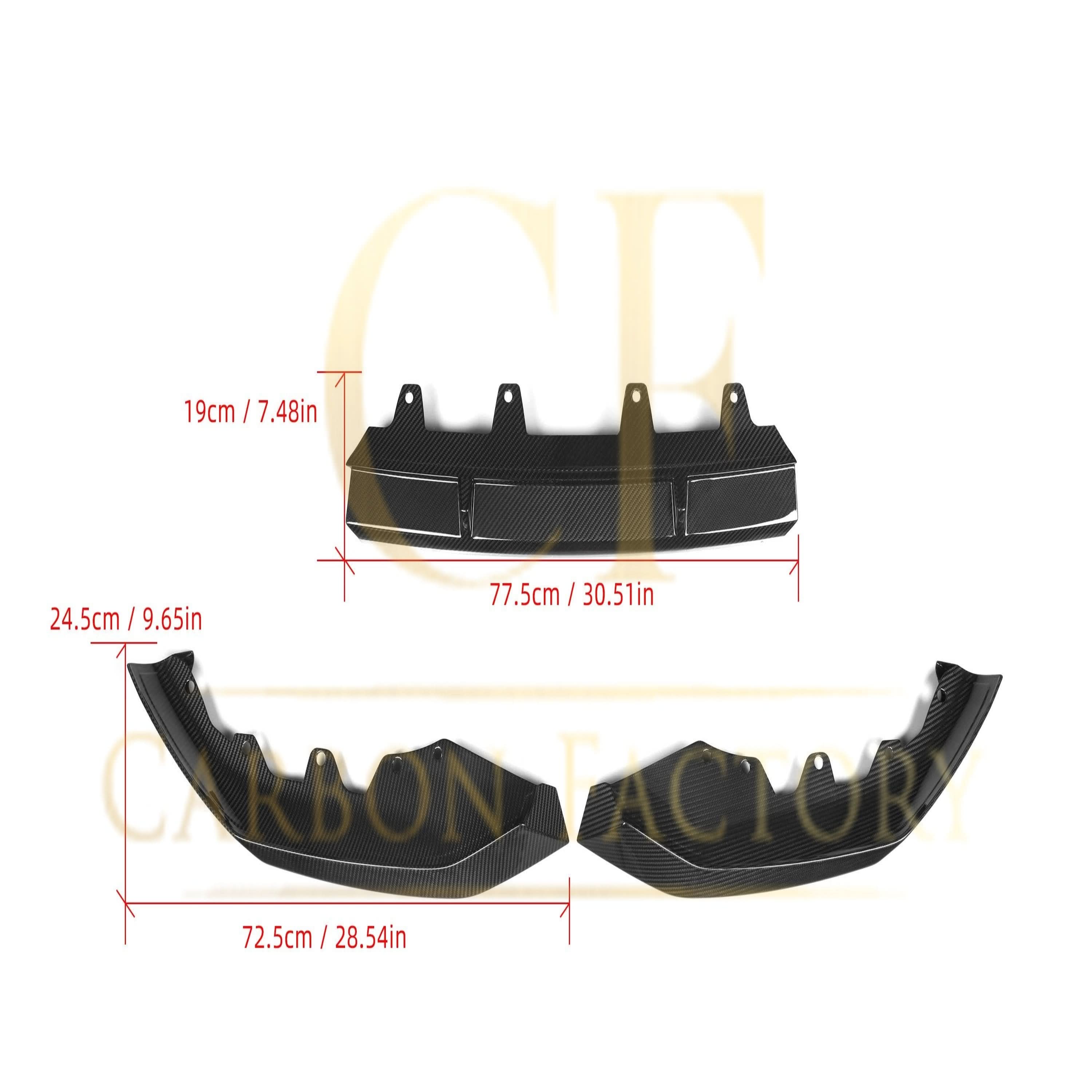 MP Style Pre-Preg Carbon Fibre Front Splitter for BMW G30 5 Series LCI 20-23