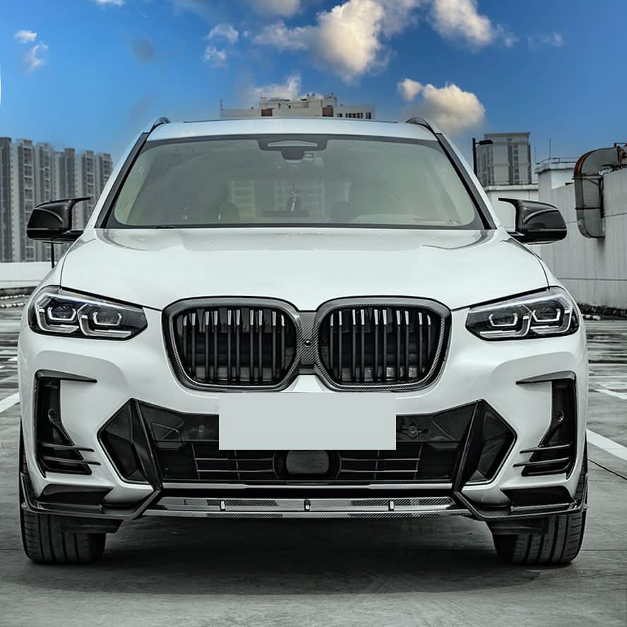 SQ 2 Style Pre-Preg Carbon Fibre Front Splitter for BMW G01 X3 G02 X4 G08 IX3 LCI 22-25