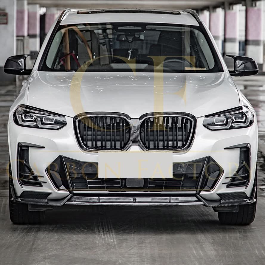 SQ 2 Style Pre-Preg Carbon Fibre Front Splitter for BMW G01 X3 G02 X4 G08 IX3 LCI 22-25