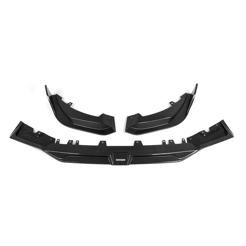 SQ Style Pre-Preg Carbon Fibre Front Splitter for BMW F97 X3M F98 X4M LCI 22-26