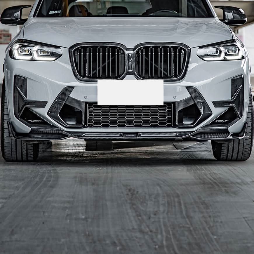 SQ Style Pre-Preg Carbon Fibre Front Splitter for BMW F97 X3M F98 X4M LCI 22-26