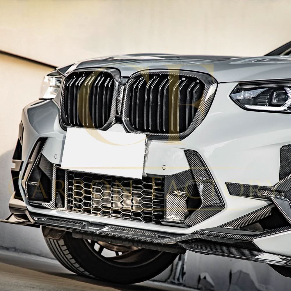 SQ Style Pre-Preg Carbon Fibre Front Splitter for BMW F97 X3M F98 X4M LCI 22-26