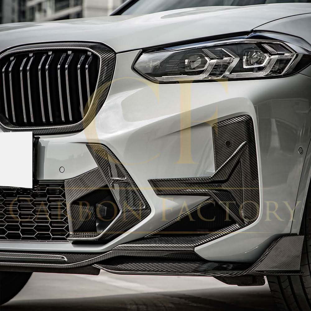 SQ Style Pre-Preg Carbon Fibre Front Splitter for BMW F97 X3M F98 X4M LCI 22-26
