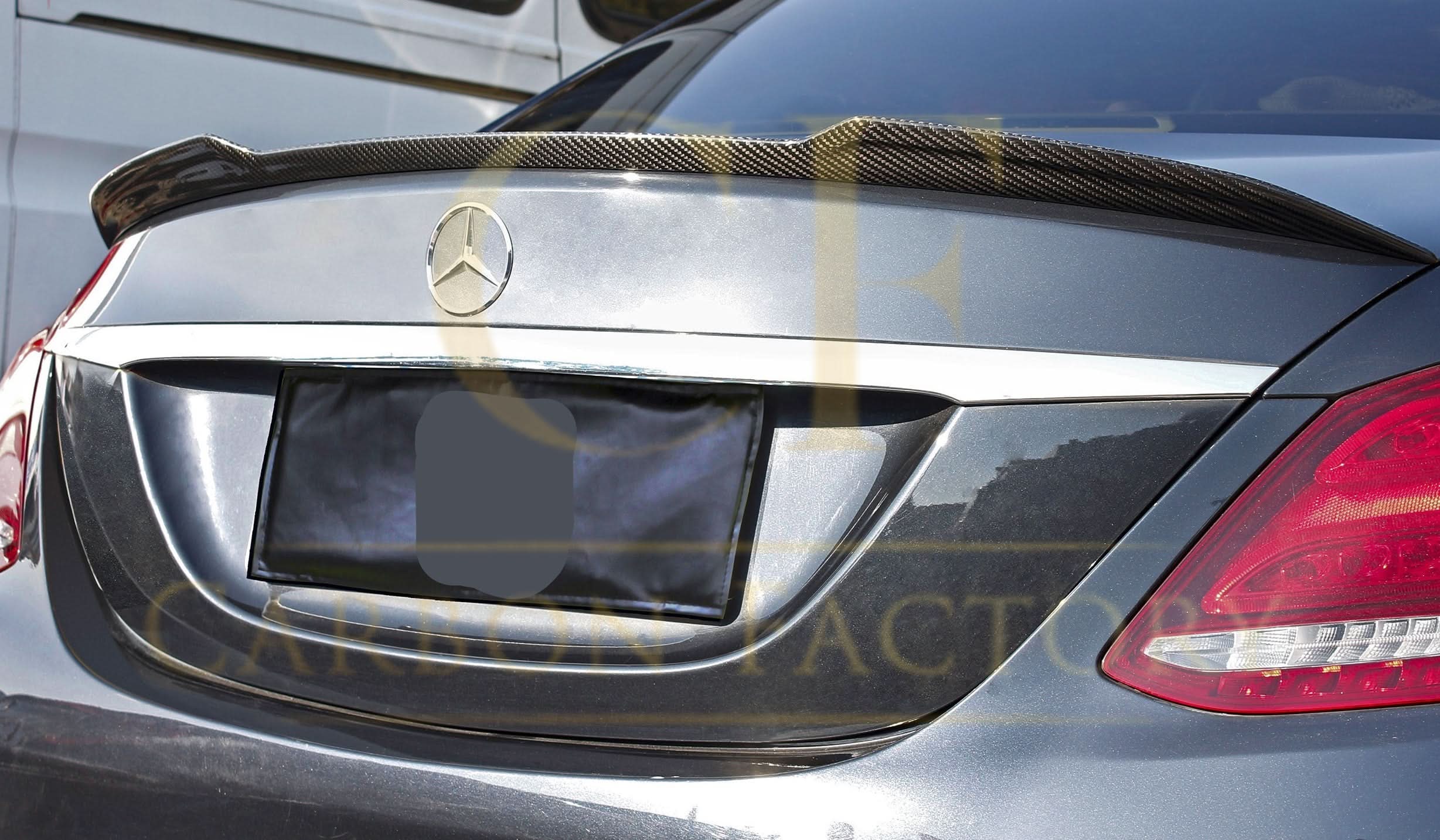 X Style Pre-Preg Carbon Fibre Boot Spoiler for Mercedes Benz W205 C Class 15-21