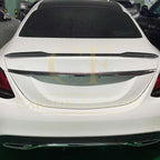 X Style Pre-Preg Carbon Fibre Boot Spoiler for Mercedes Benz W205 C Class 15-21