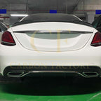 X Style Pre-Preg Carbon Fibre Boot Spoiler for Mercedes Benz W205 C Class 15-21