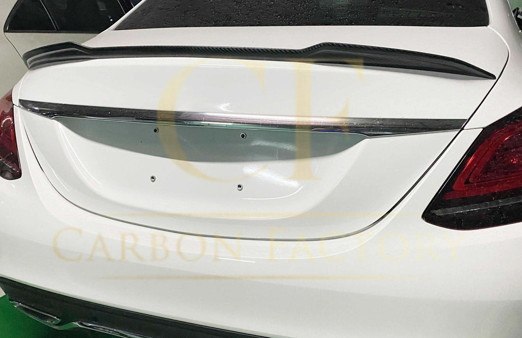 X Style Pre-Preg Carbon Fibre Boot Spoiler for Mercedes Benz W205 C Class 15-21