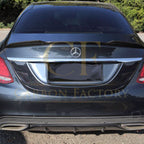 X Style Pre-Preg Carbon Fibre Boot Spoiler for Mercedes Benz W205 C Class 15-21
