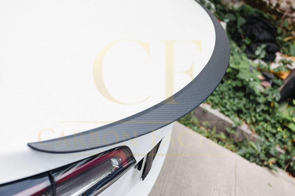 OEM Style Pre-Preg Matt Carbon Fibre Boot Spoiler for Tesla Model 3 16-23