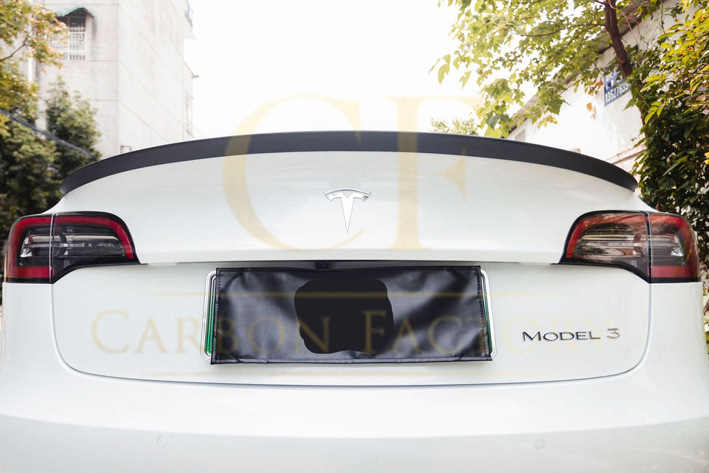 OEM Style Pre-Preg Matt Carbon Fibre Boot Spoiler for Tesla Model 3 16-23