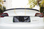 OEM Style Pre-Preg Matt Carbon Fibre Boot Spoiler for Tesla Model 3 16-23
