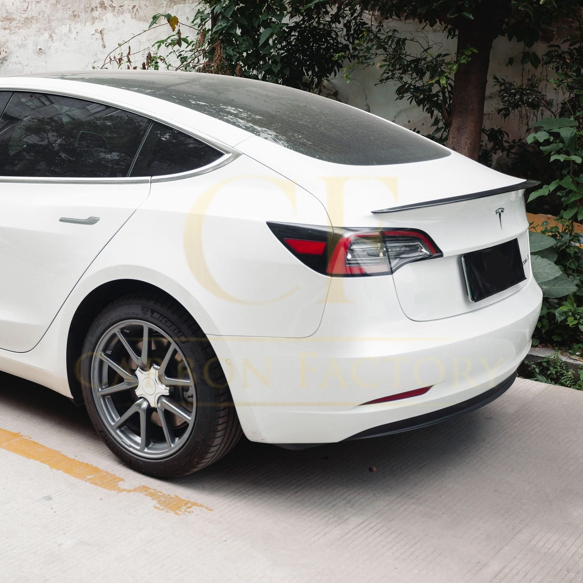 OEM Style Pre-Preg Matt Carbon Fibre Boot Spoiler for Tesla Model 3 16-23