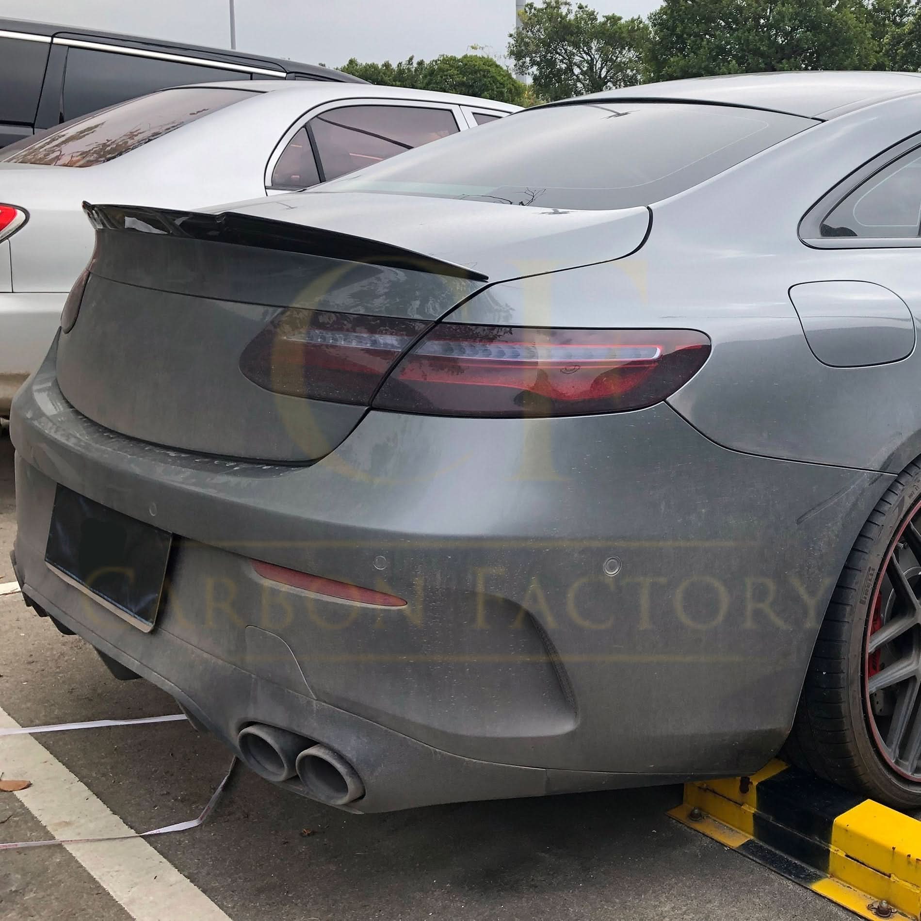 X Style Pre-Preg Carbon Fibre Boot Spoiler for Mercedes Benz C238 E Class Coupe 16-23