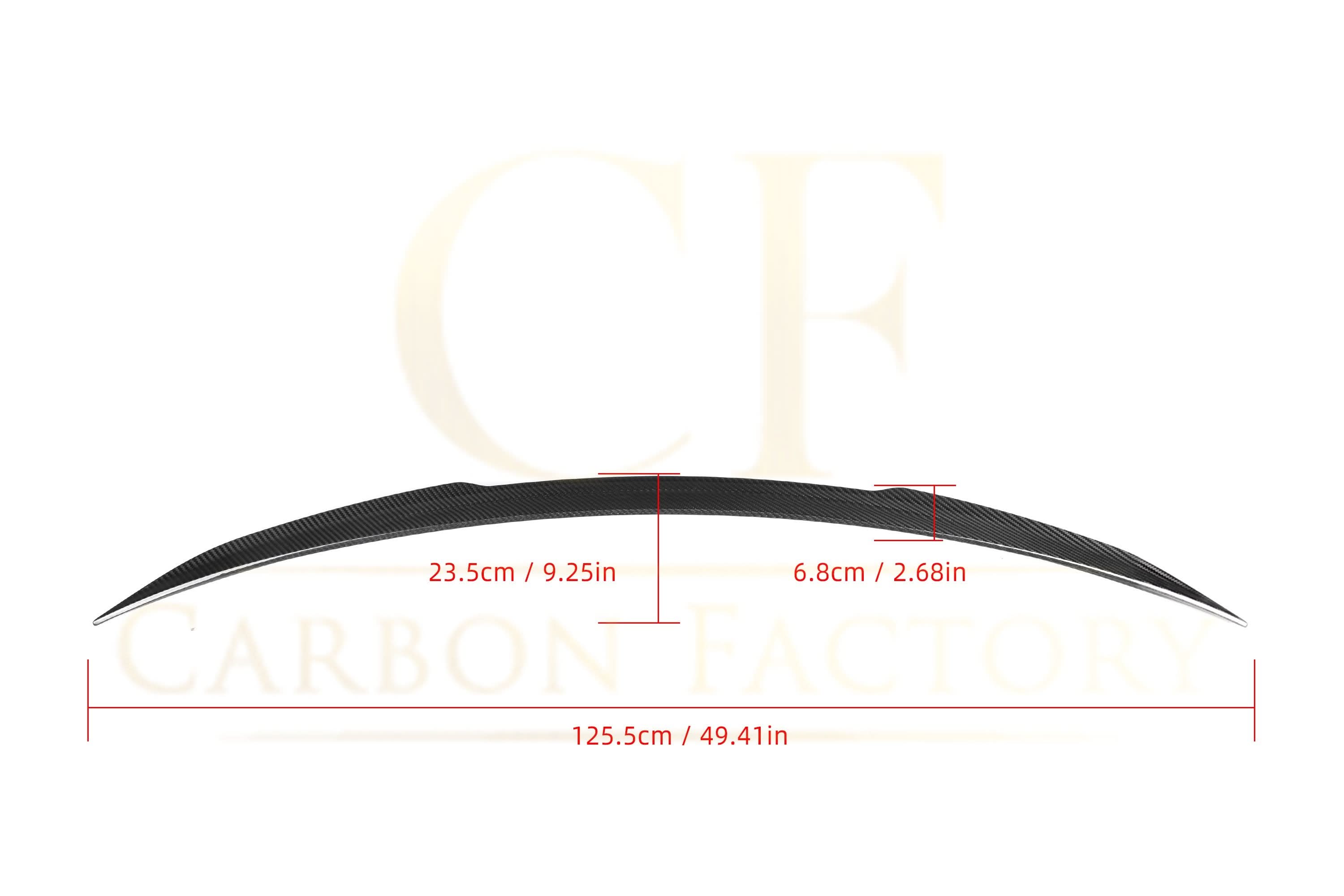 X Style Pre-Preg Carbon Fibre Boot Spoiler for Mercedes Benz C238 E Class Coupe 16-23