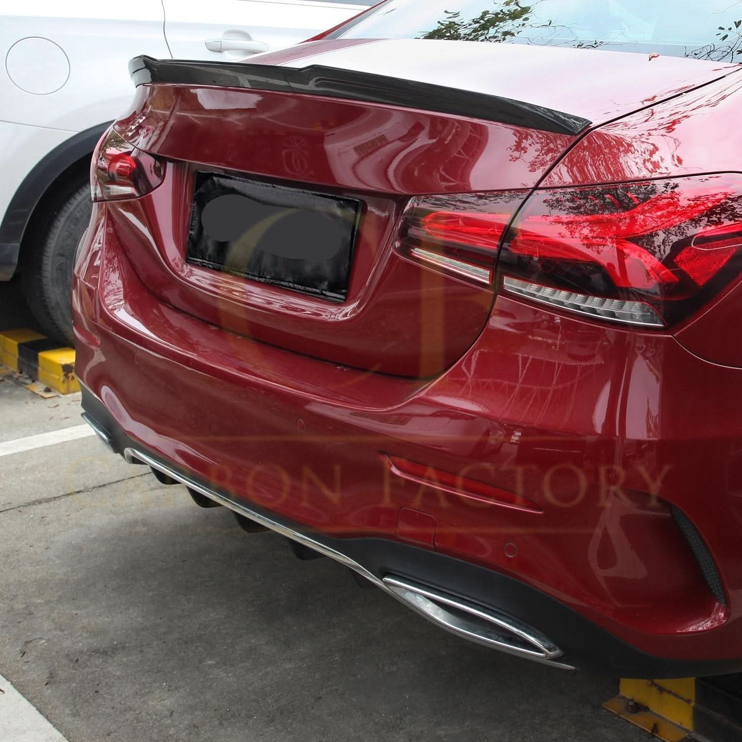 X Style Pre-Preg Carbon Fibre Boot Spoiler for Mercedes Benz W177 A Class Saloon 18-Present