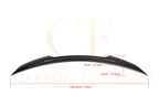X Style Pre-Preg Carbon Fibre Boot Spoiler for Mercedes Benz W206 C Class Saloon 21-Present