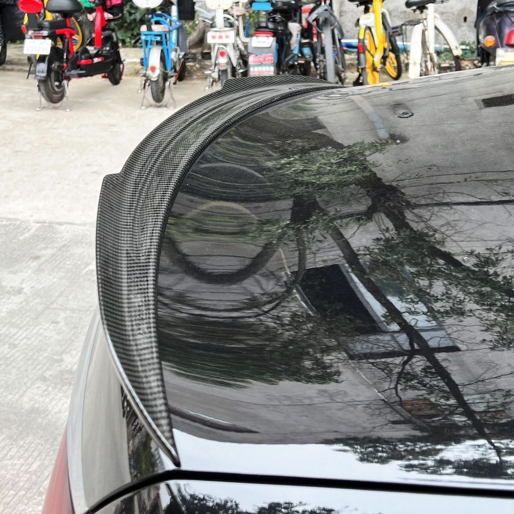 X Style Pre-Preg Carbon Fibre Boot Spoiler for Mercedes Benz W213 E Class Saloon 16-23