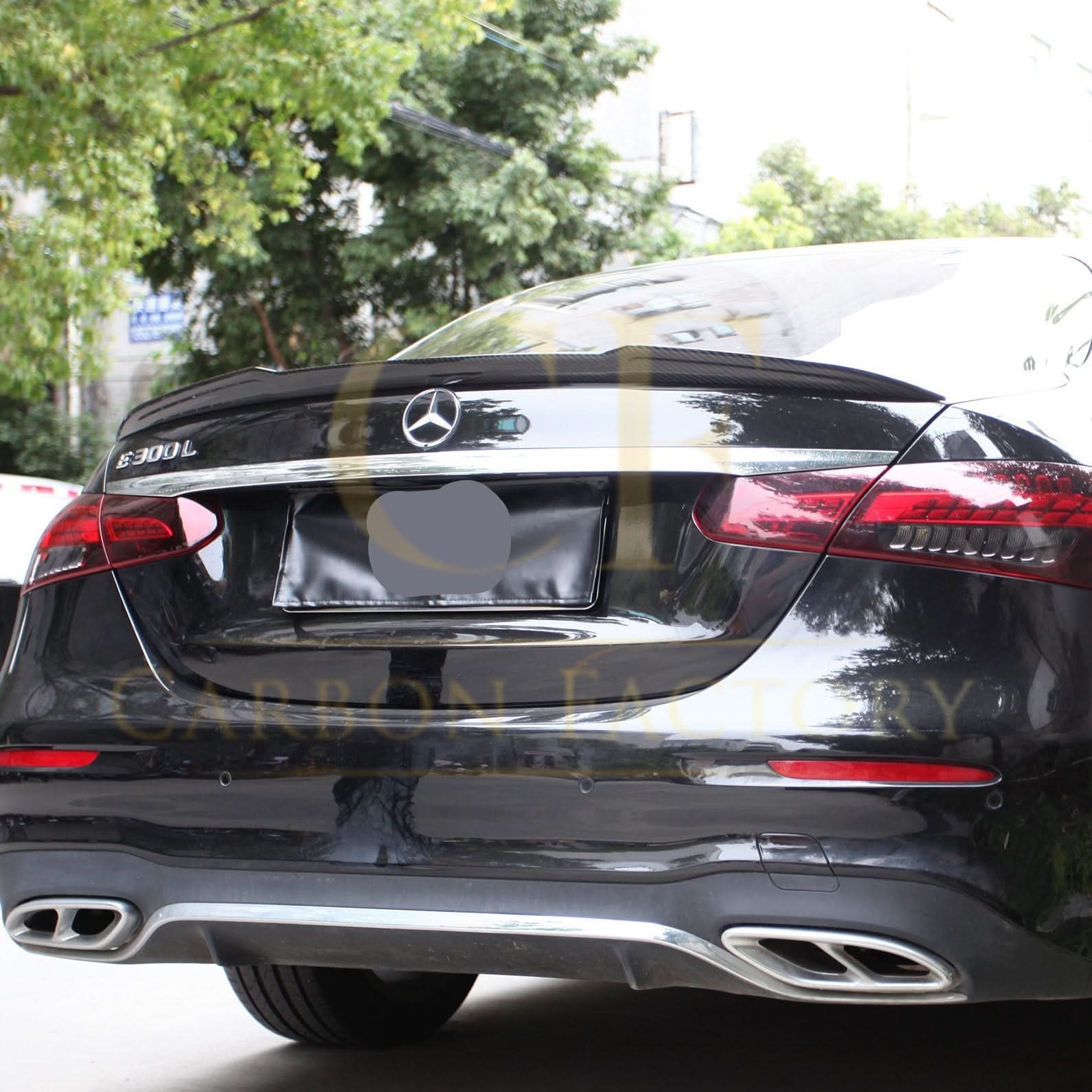 X Style Pre-Preg Carbon Fibre Boot Spoiler for Mercedes Benz W213 E Class Saloon 16-23
