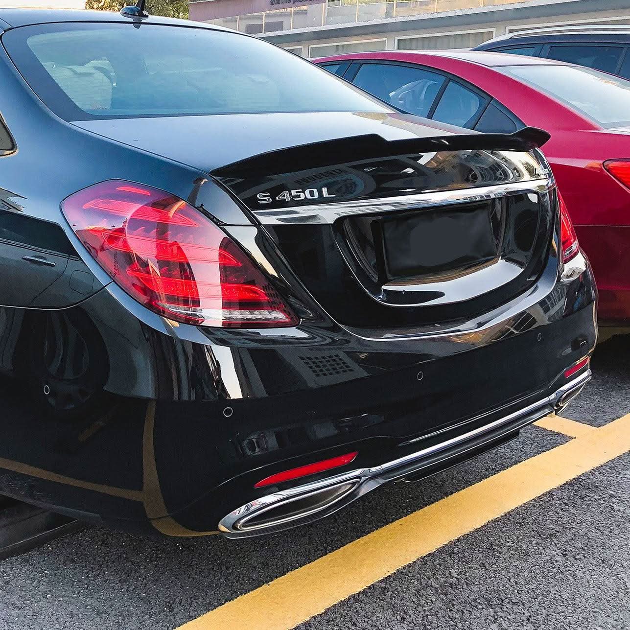X Style Pre-Preg Carbon Fibre Boot Spoiler for Mercedes Benz W222 S Class Saloon 14-20