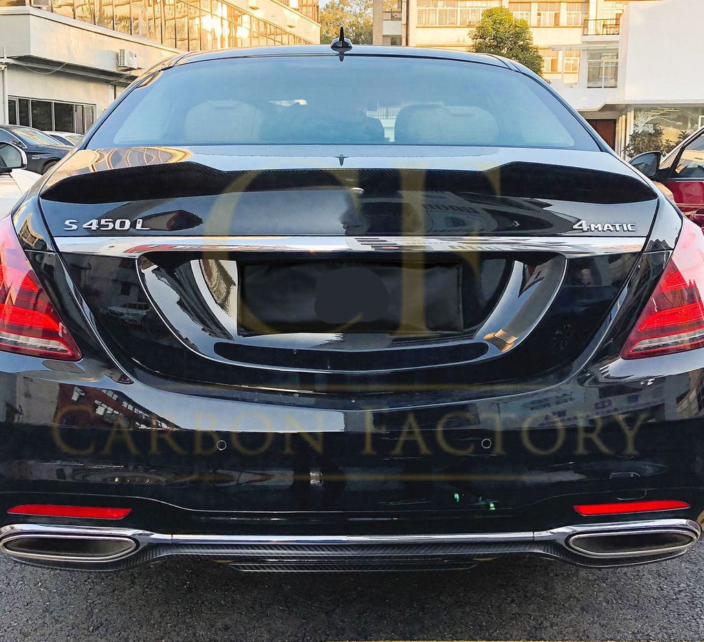 X Style Pre-Preg Carbon Fibre Boot Spoiler for Mercedes Benz W222 S Class Saloon 14-20