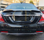 X Style Pre-Preg Carbon Fibre Boot Spoiler for Mercedes Benz W222 S Class Saloon 14-20