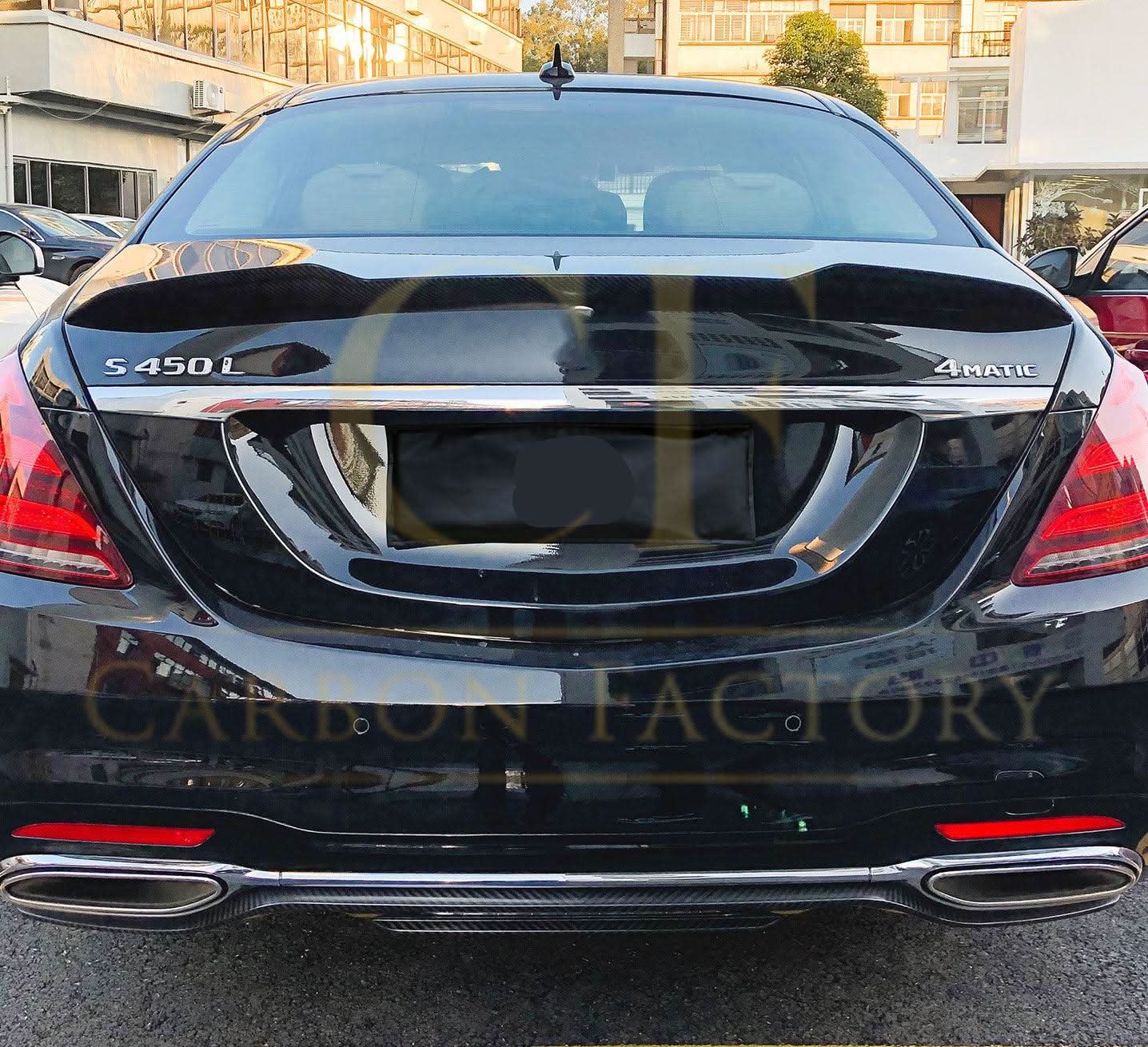 X Style Pre-Preg Carbon Fibre Boot Spoiler for Mercedes Benz W222 S Class Saloon 14-20