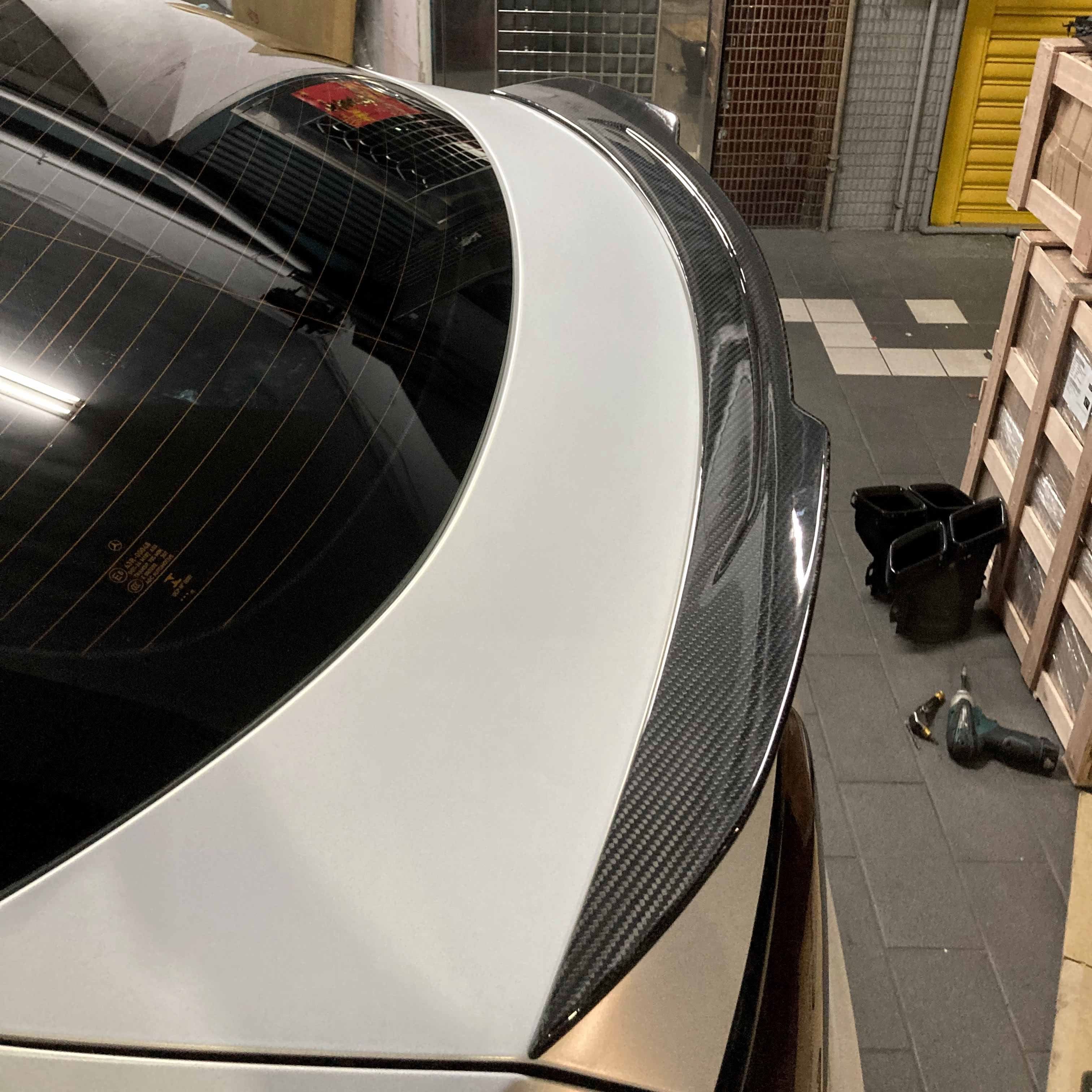 X Style Pre-Preg Carbon Fibre Boot Spoiler for Mercedes Benz W253 GLC Saloon 16-23