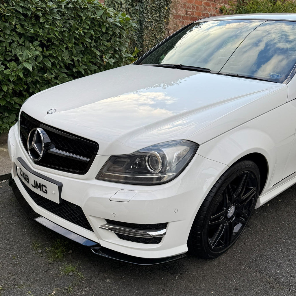 A Style Gloss Black Front Splitter for Mercedes Benz W204 C Class 08-14