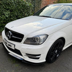 A Style Gloss Black Front Splitter for Mercedes Benz W204 C Class 08-14
