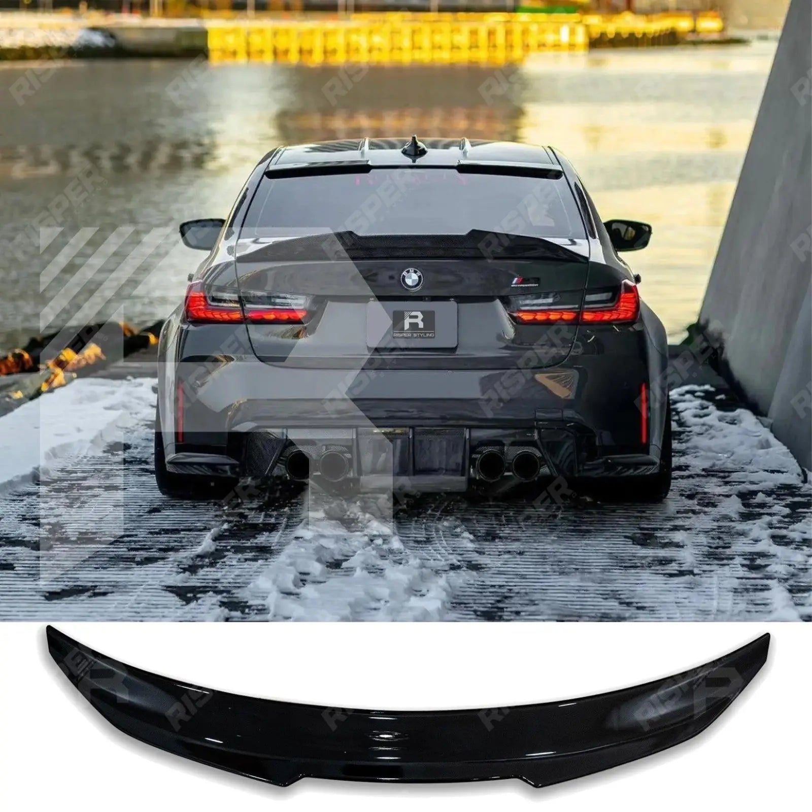 PSM Style Ducktail Spoiler In Gloss Black For BMW 3 Series G20 M3 G80 2018+
