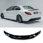 PSM Style Ducktail Spoiler In Gloss Black For Mercedes C-Class W205 2014-2019