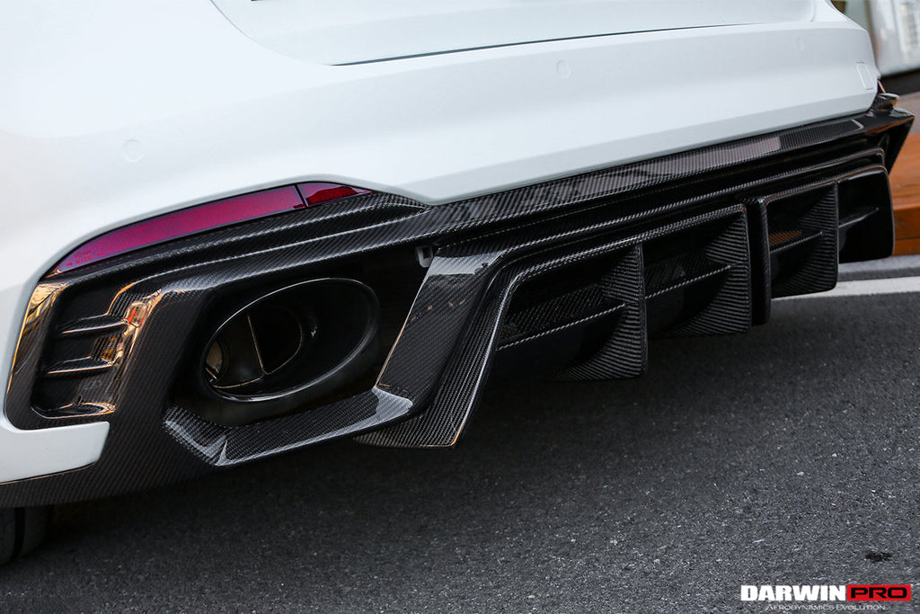 DARWINPRO - AUDI RS4 B9 B9.5 2017 -2024 CARBON FIBRE BKSS LED REAR DIFFUSER AND REAR SIDE SKIRTS